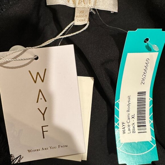 WAYF Lace Cami Bodysuit - Size XL - Picture 3 of 3